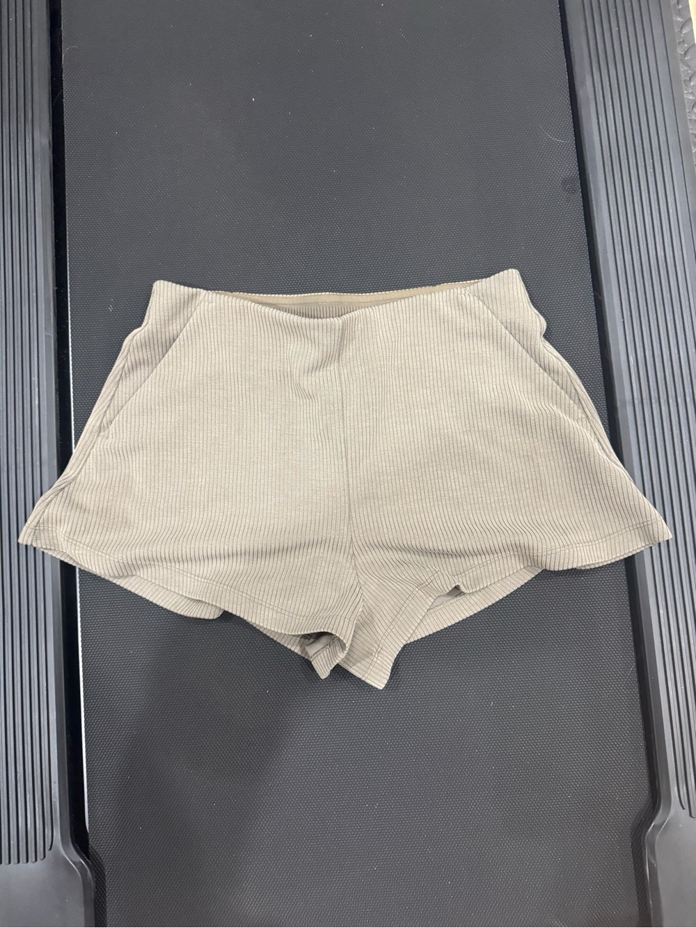 lululemon athletica Ribbed High-Waist Lounge Shorts - Taupe
